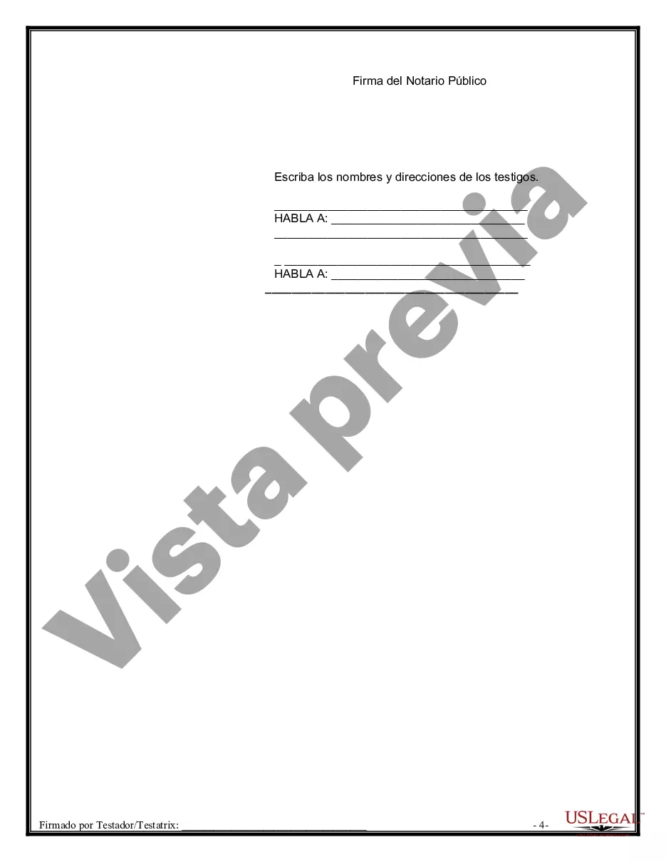 Preview Revocación por escrito del testamento