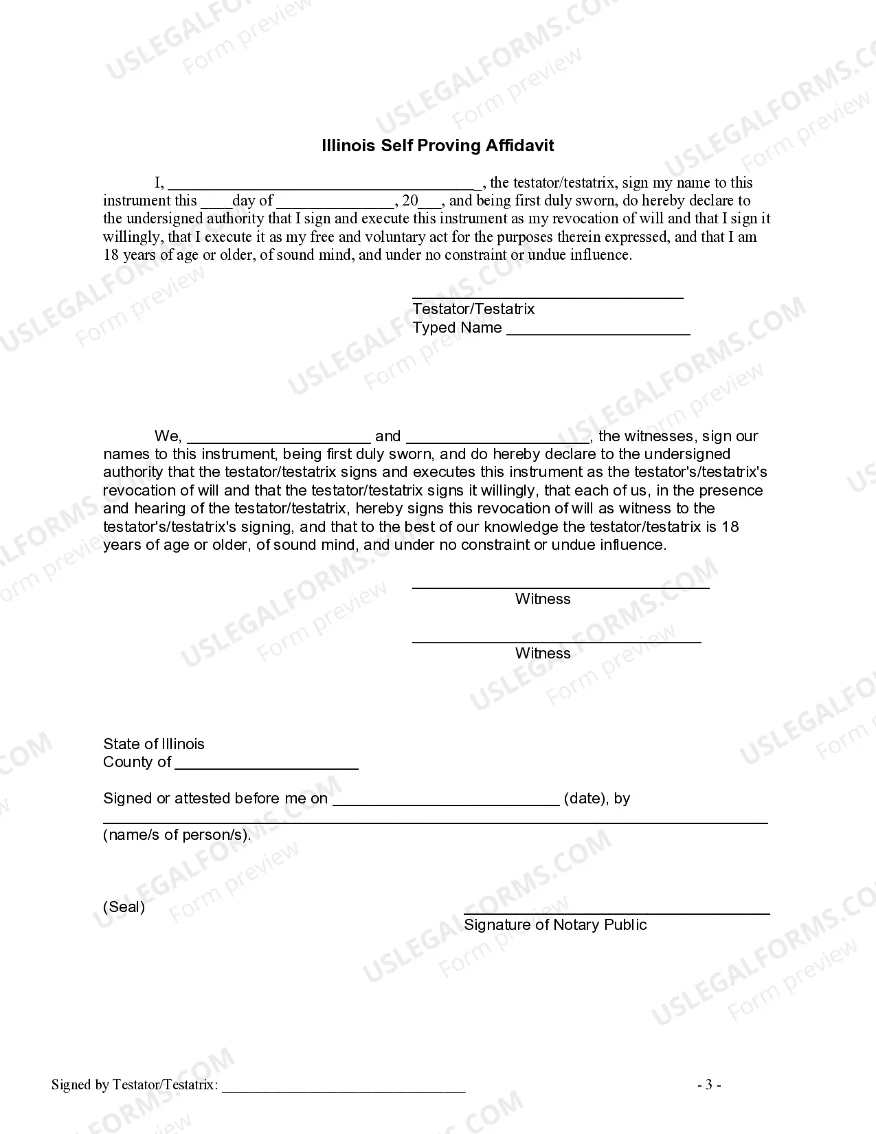 Preview Written Revocation of Will