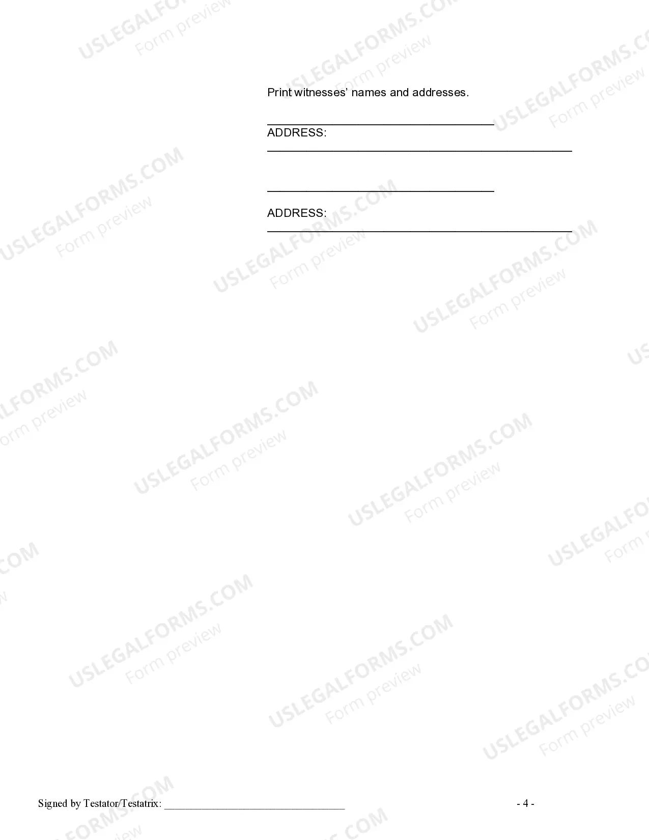 Preview Written Revocation of Will