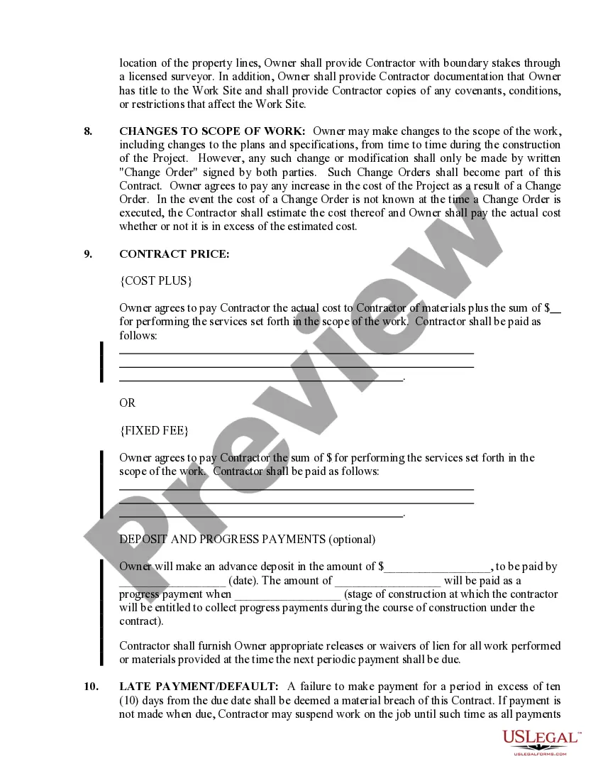 Preview Fencing Contract for Contractor