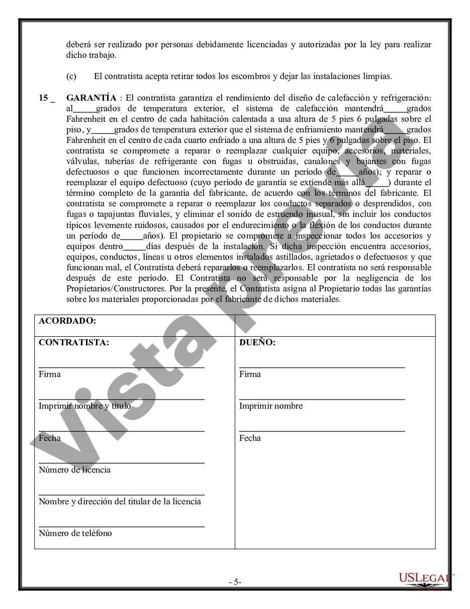 Preview Contrato HVAC para contratista