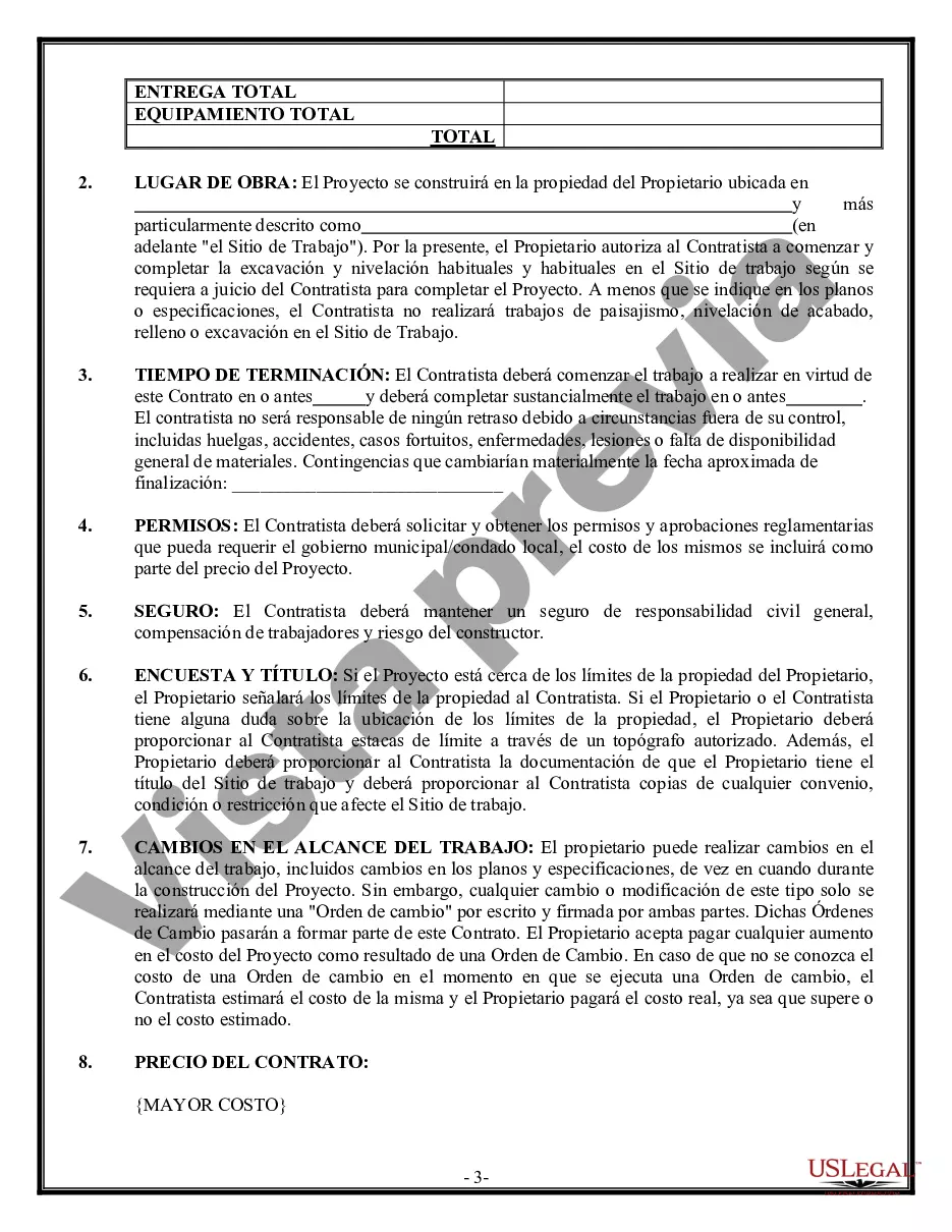Preview Contrato de paisajismo para contratista