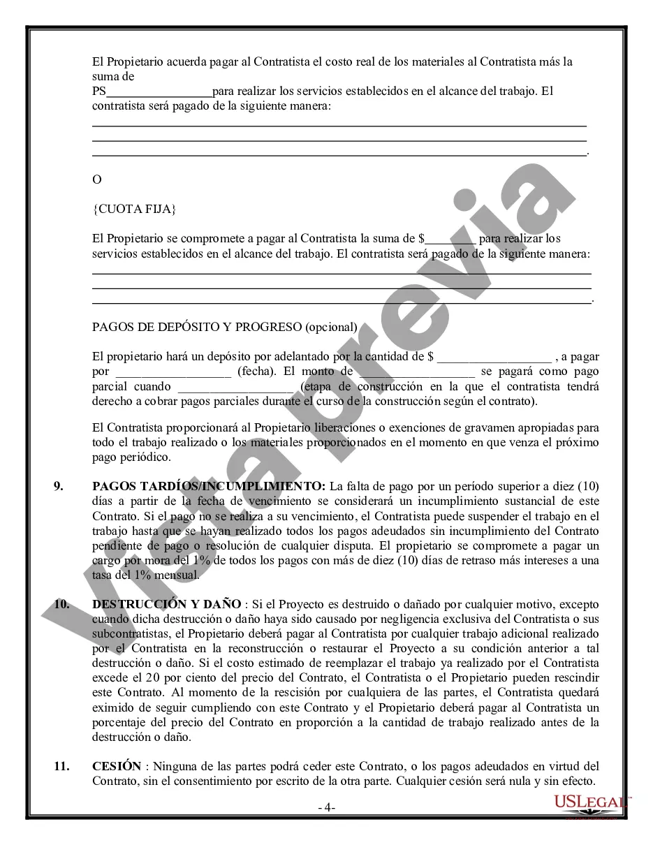 Preview Contrato de paisajismo para contratista