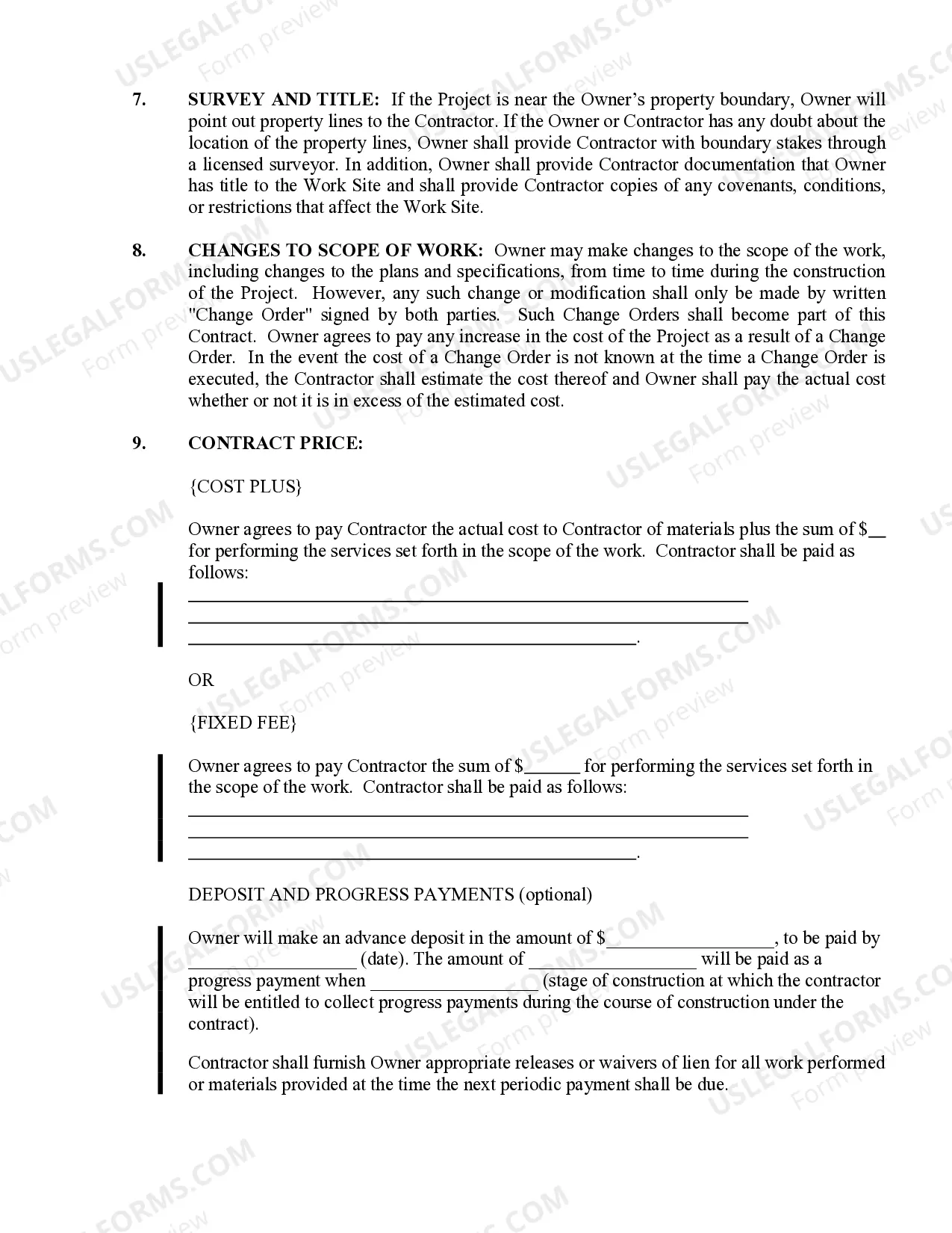 Preview Demolition Contract for Contractor