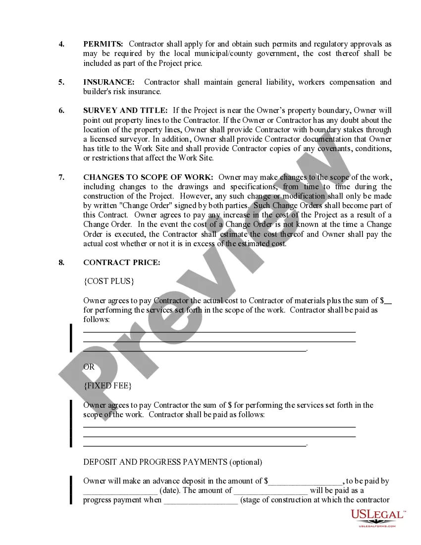 Preview Insulation Contract for Contractor