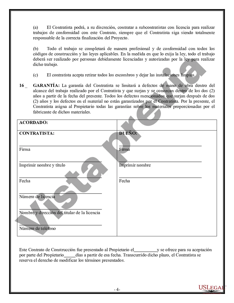 Preview Contrato de pavimentación para contratista