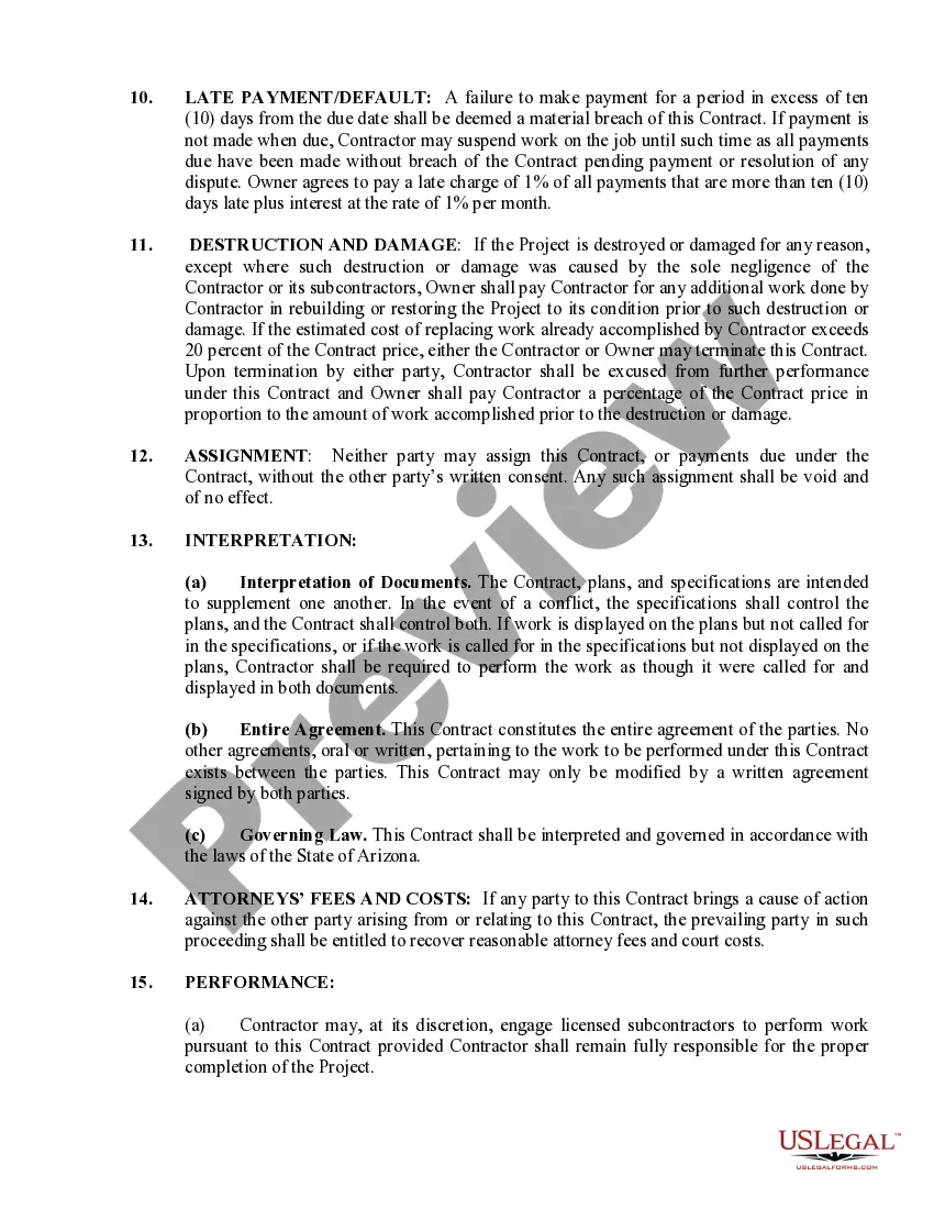 Preview Site Work Contract for Contractor