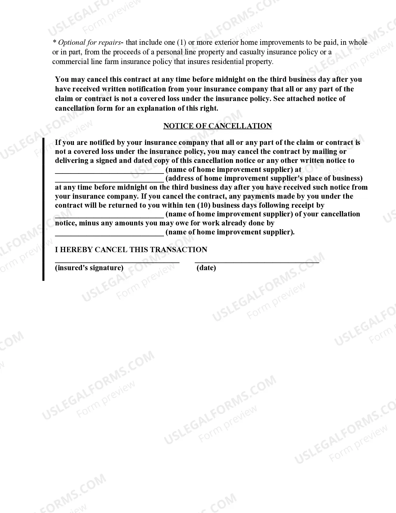 Preview Refrigeration Contract for Contractor