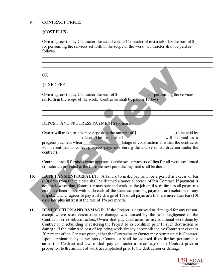 Preview Foundation Contract for Contractor
