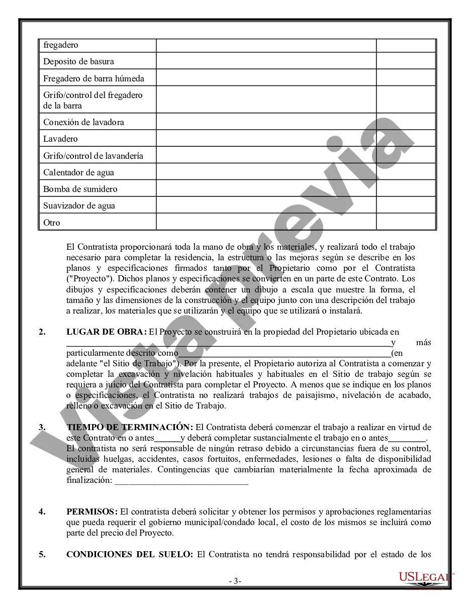 Preview Contrato de plomería para contratista