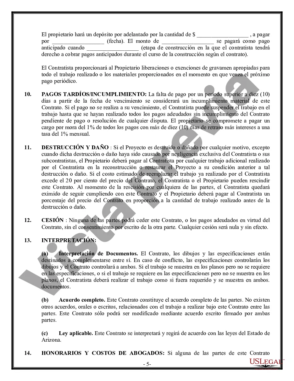 Preview Contrato de plomería para contratista