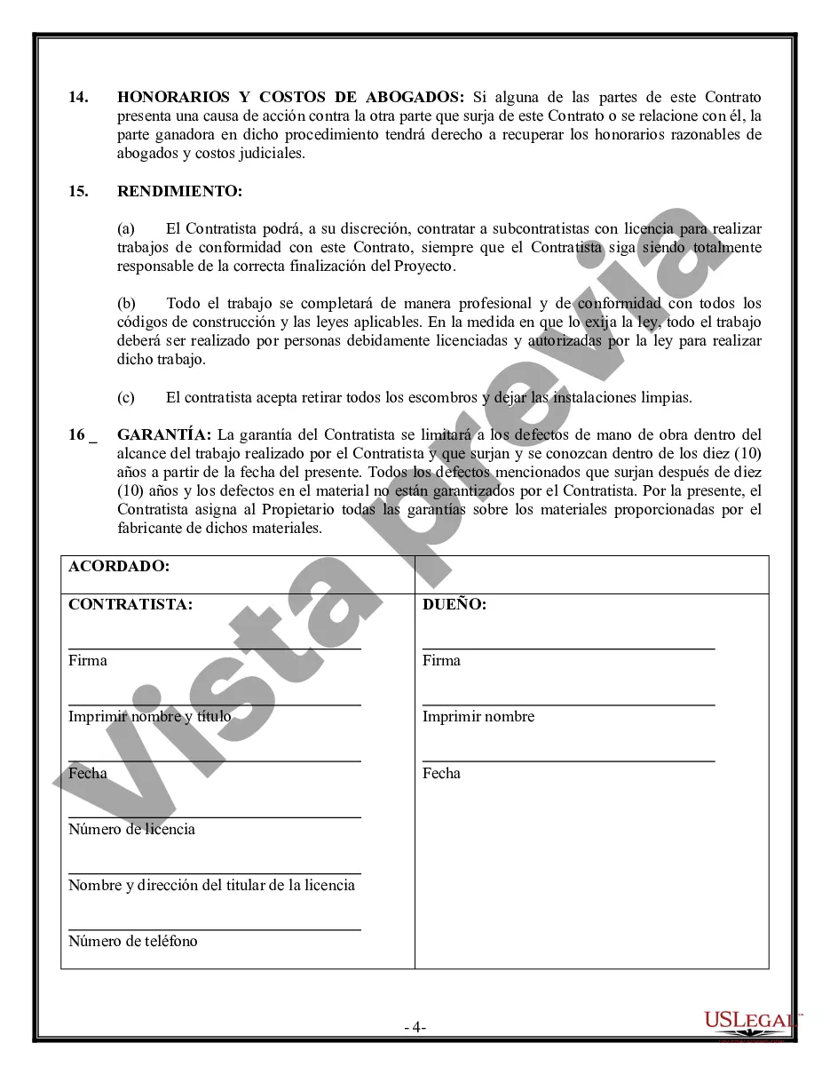 Preview Contrato de albañil para contratista