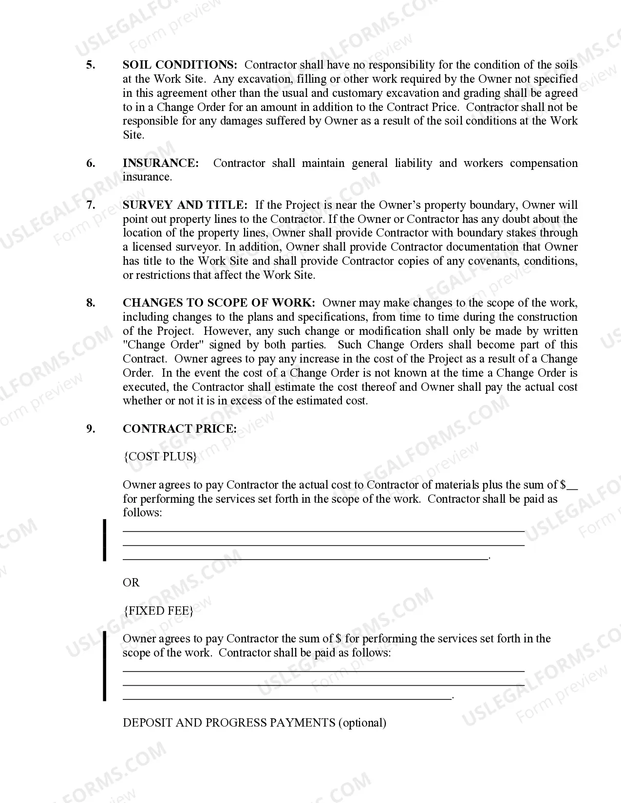 Preview Brick Mason Contract for Contractor