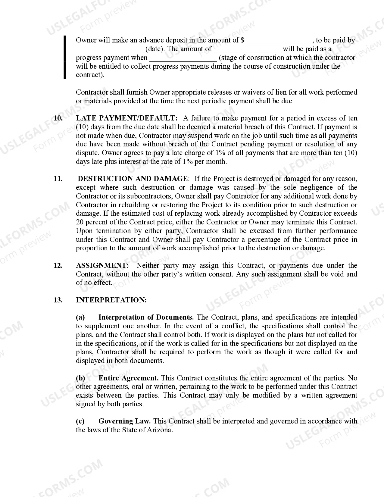 Preview Brick Mason Contract for Contractor