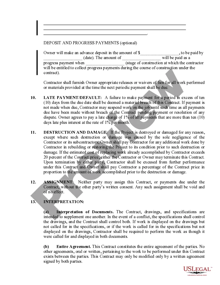 Preview Flooring Contract for Contractor