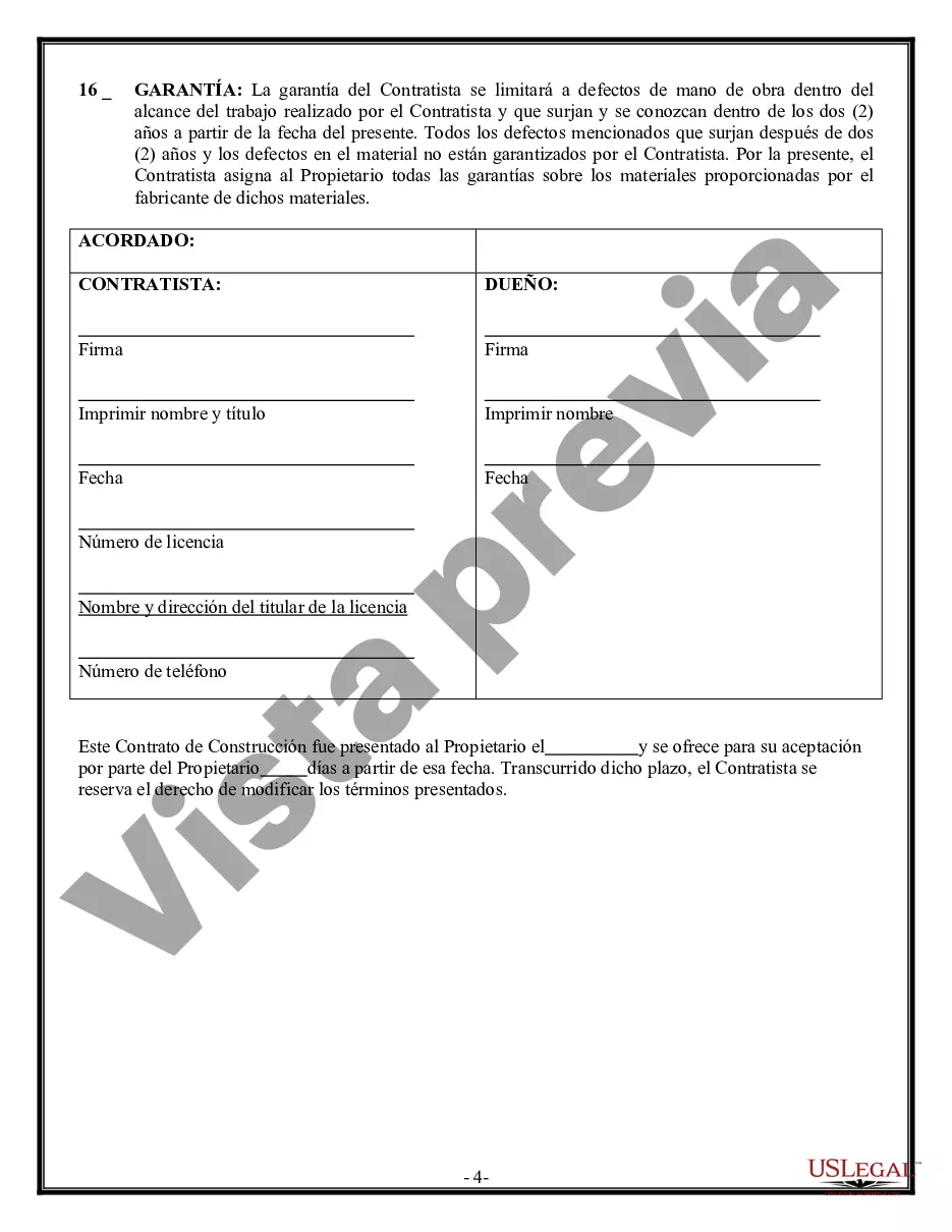 Preview Costo del contrato de construcción más o tarifa fija