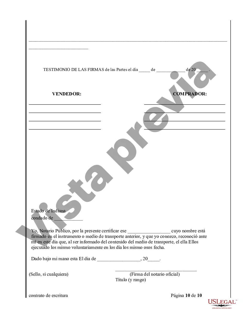 Preview Acuerdo o Contrato de Escritura de Venta y Compra de Bienes Raíces a/k/a Terreno o Contrato de Ejecución