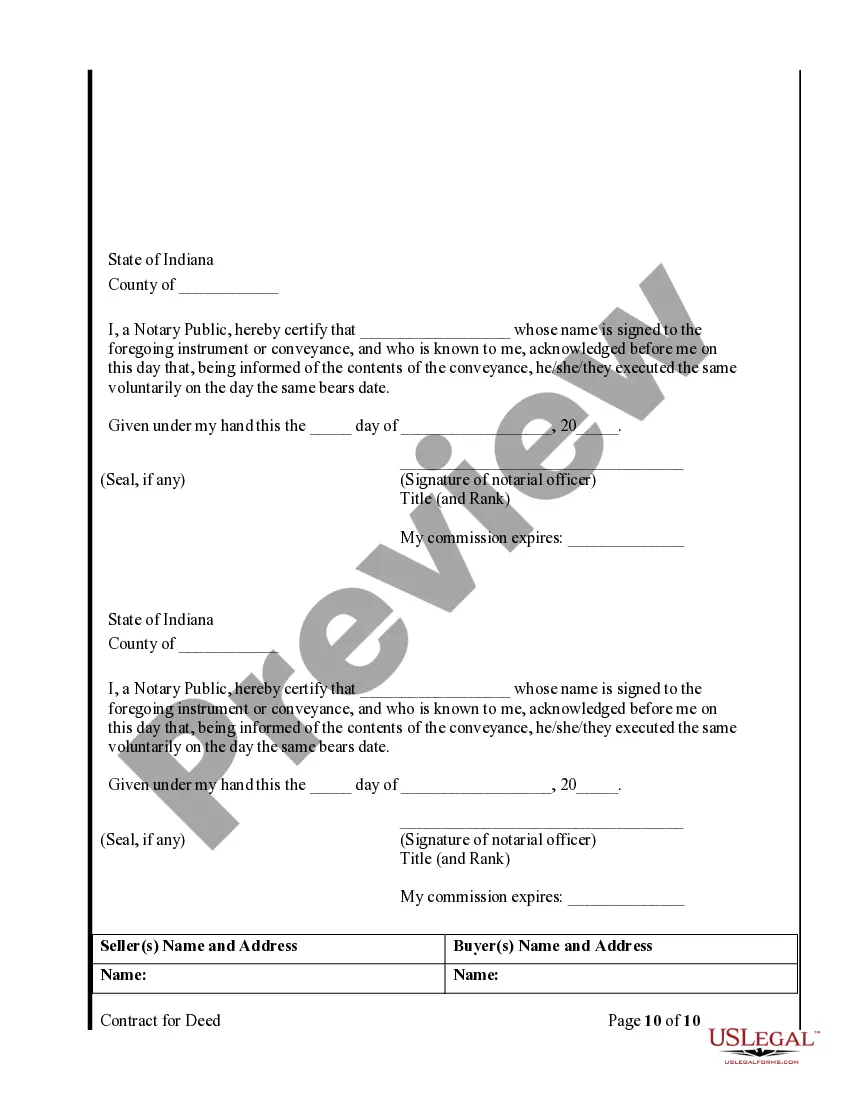 Preview Agreement or Contract for Deed for Sale and Purchase of Real Estate a/k/a Land or Executory Contract