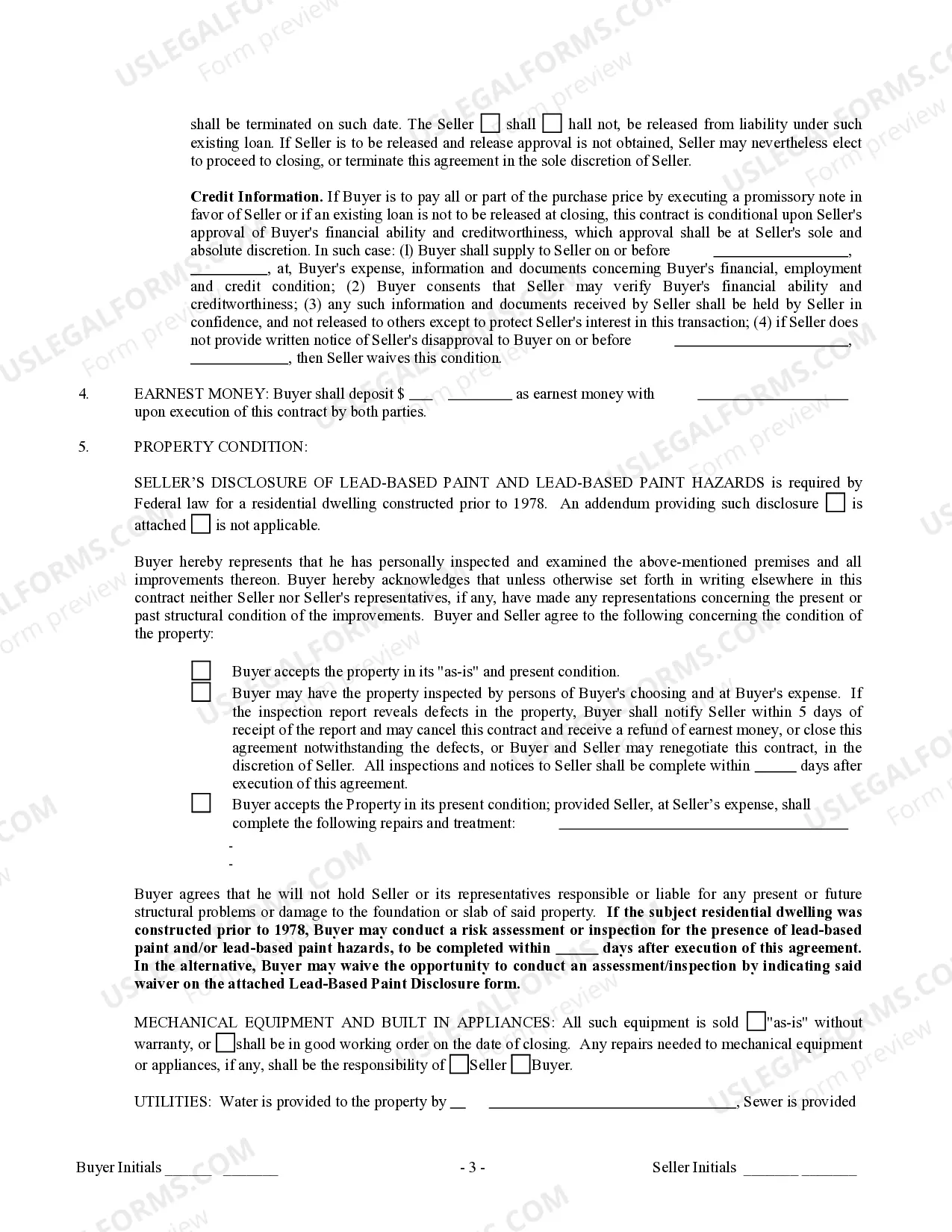 Preview Contract for Sale and Purchase of Real Estate with No Broker for Residential Home Sale Agreement