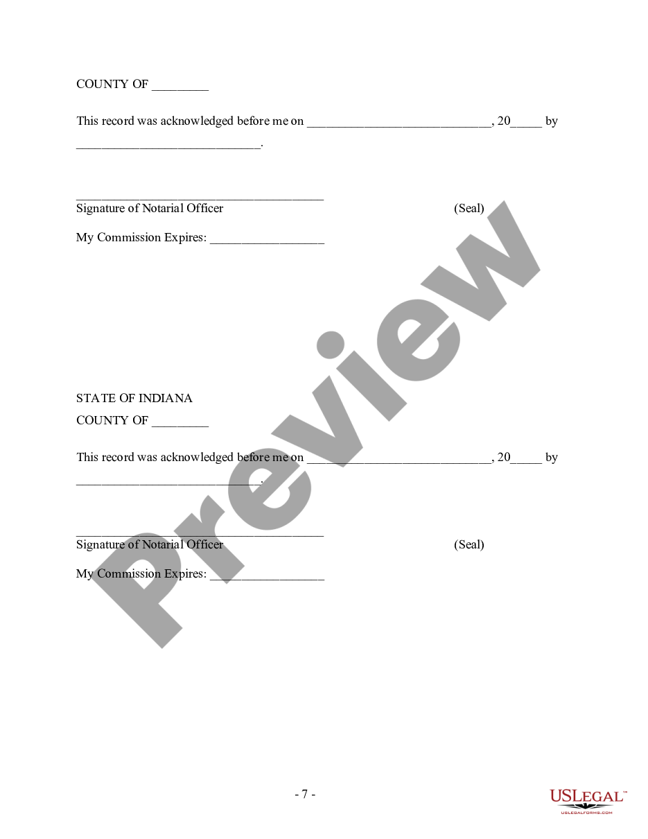 page 6 Indiana Prenuptial Premarital Agreement - Uniform Premarital Agreement Act - with Financial Statements preview