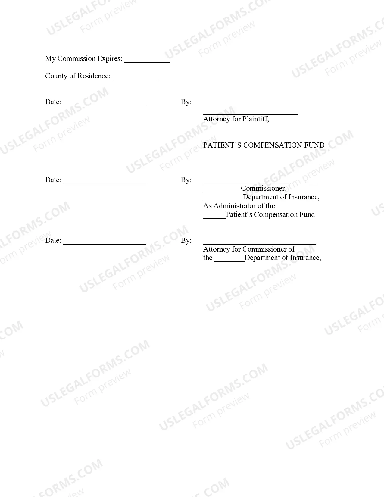 Preview Petition for Damages From Patient's Compensation Fund