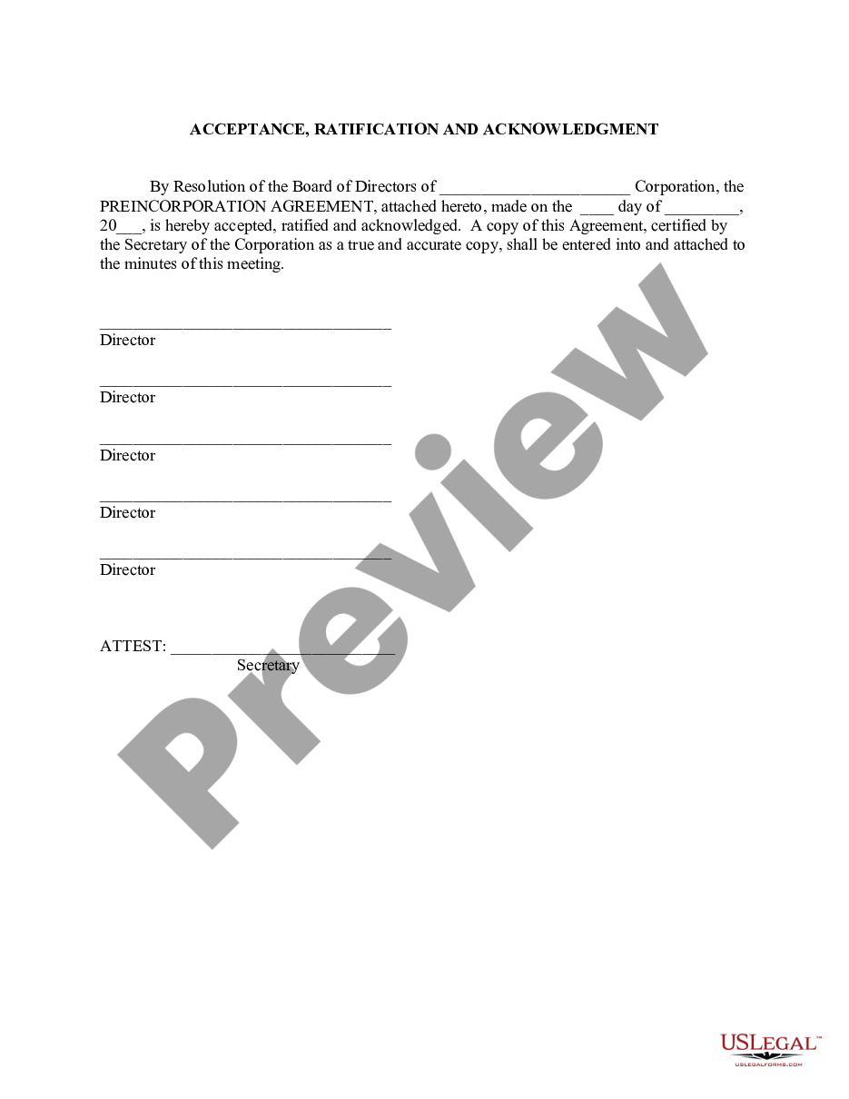 page 8 Indiana Pre-Incorporation Agreement, Shareholders Agreement and Confidentiality Agreement preview