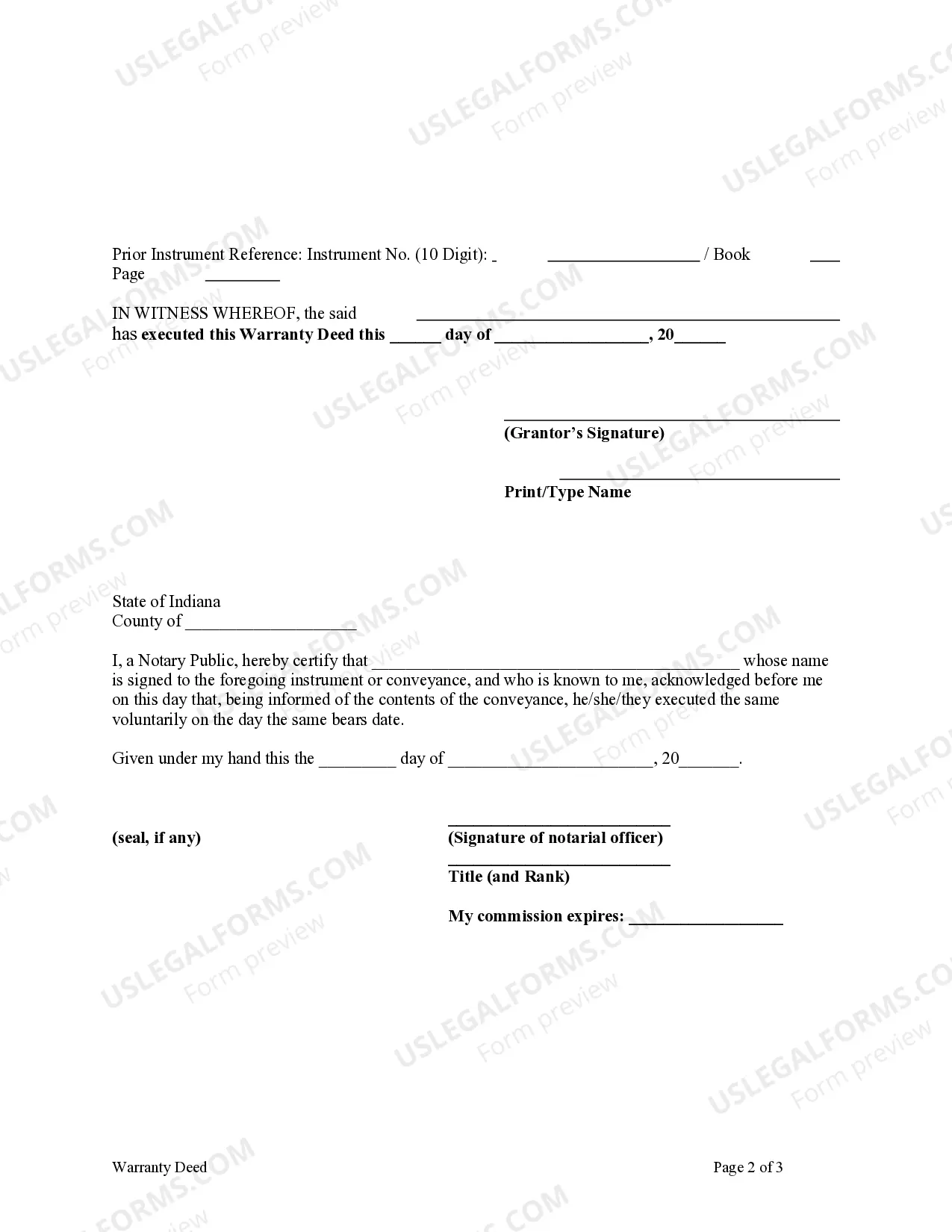 Preview Warranty Deed from Individual to Husband and Wife