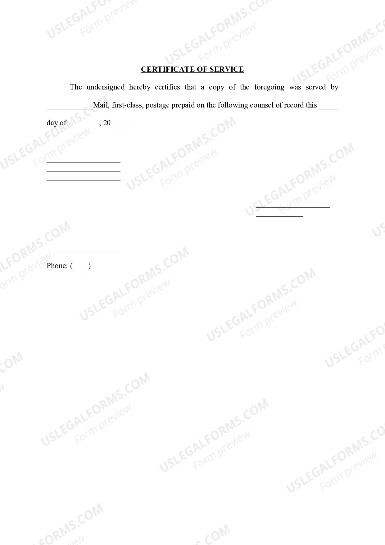 Preview Notice to Clerk