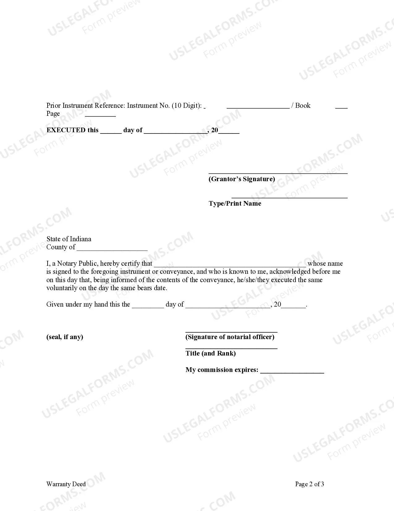 Preview Warranty Deed from Individual to a Trust