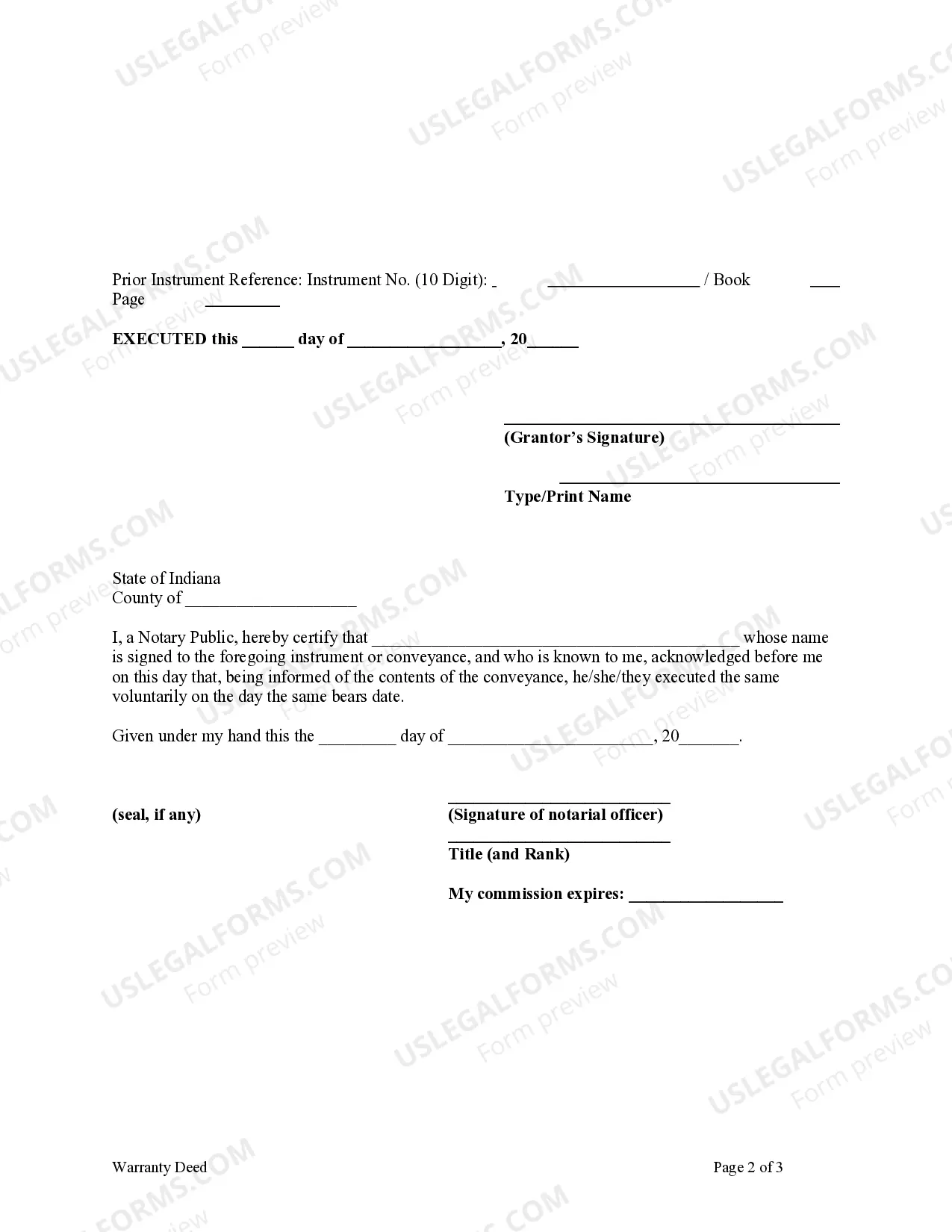 Preview Warranty Deed from Husband to Himself and Wife