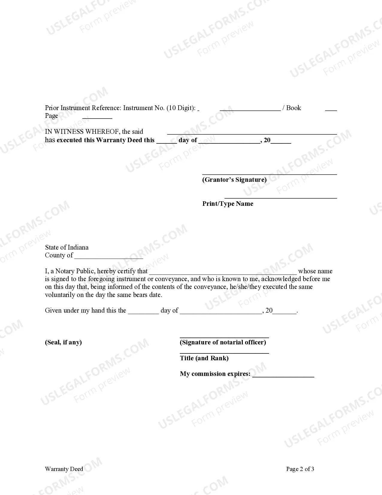 Preview Warranty Deed from Individual to Individual