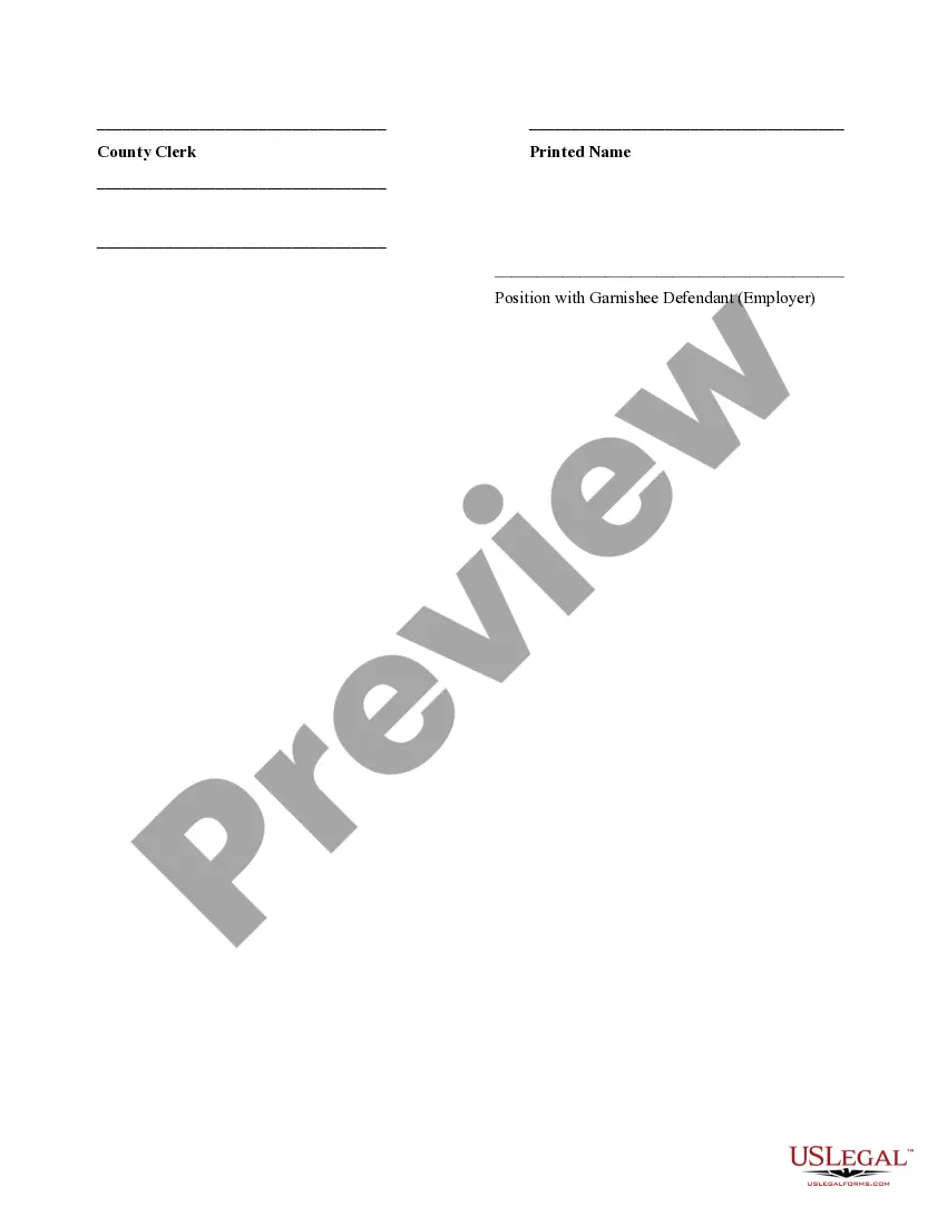 Preview Interrogatories Propounded to Garnishee Defendant - Employer