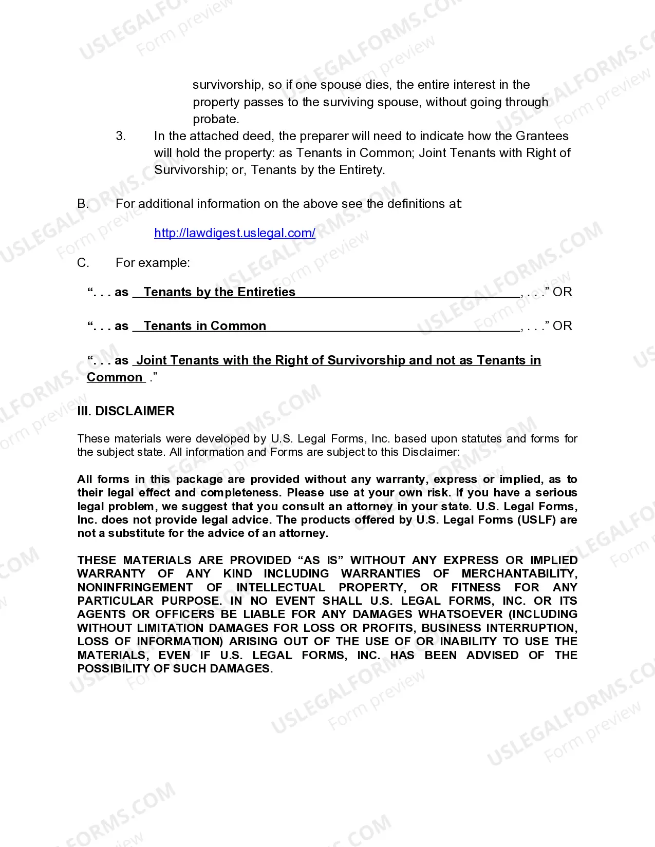 Preview Warranty Deed from a Trust to Husband and Wife