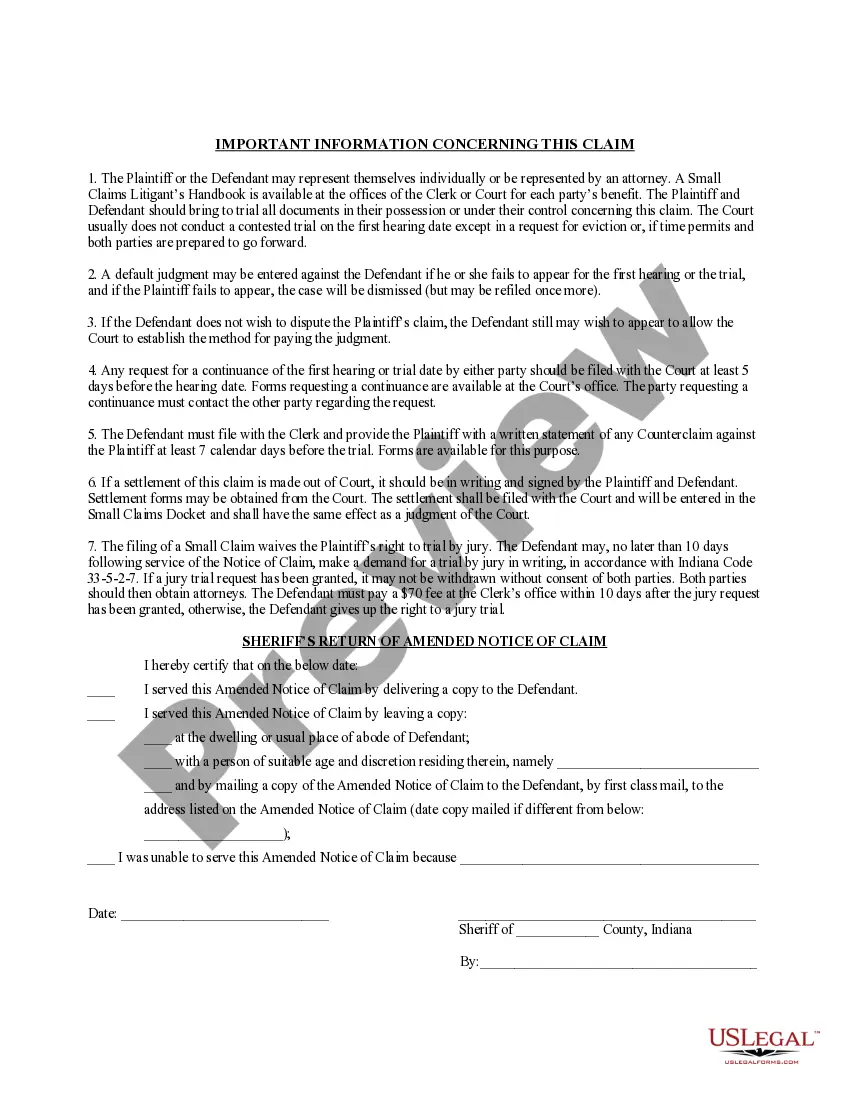 Get Amended Small Claims Complaint Preview Amended Small Claims Complaint