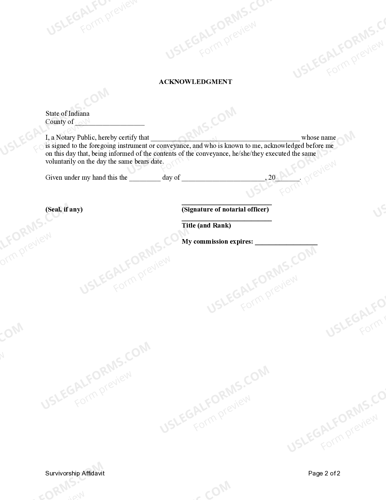 Indiana Survivorship Affidavit Survivorship Affidavit Indiana US Legal Forms Indiana survivorship affidavit survivorship affidavit indiana us legal forms