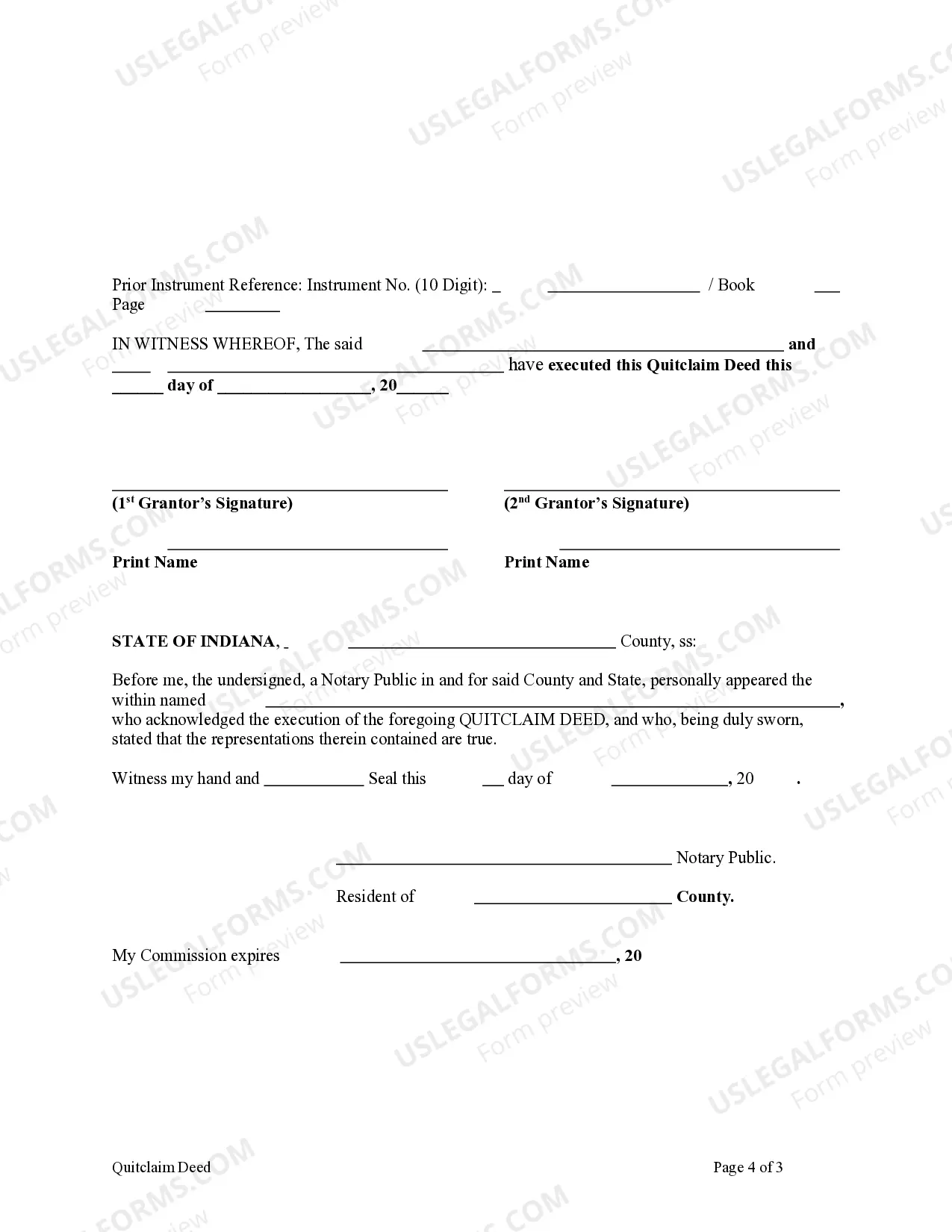 Preview Quitclaim Deed by Two Individuals to Husband and Wife
