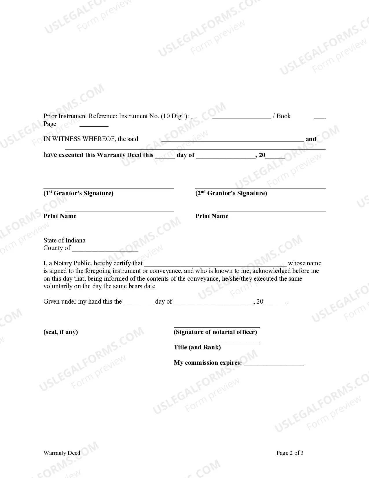 Preview Warranty Deed from two Individuals to Husband and Wife