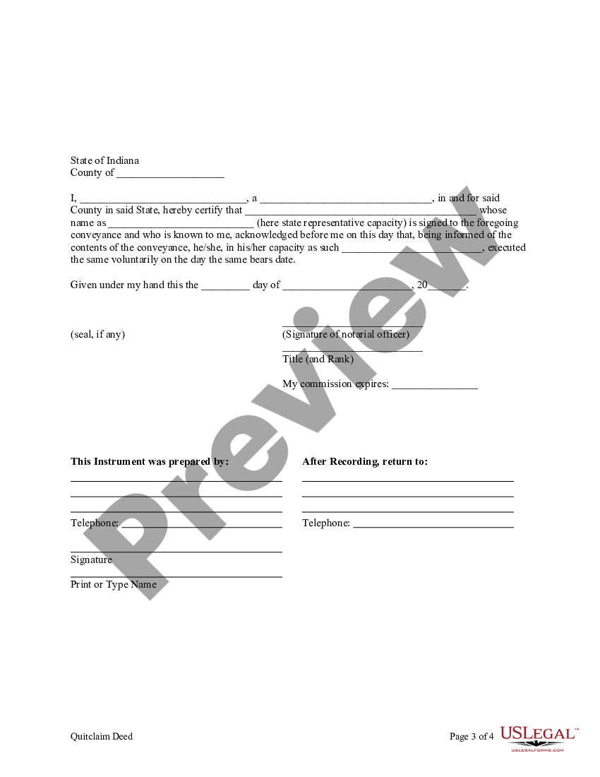 page 4 Quitclaim Deed - Two Individuals, or Husband and Wife, as Grantors, both by attorney in fact, to an individual Grantee preview