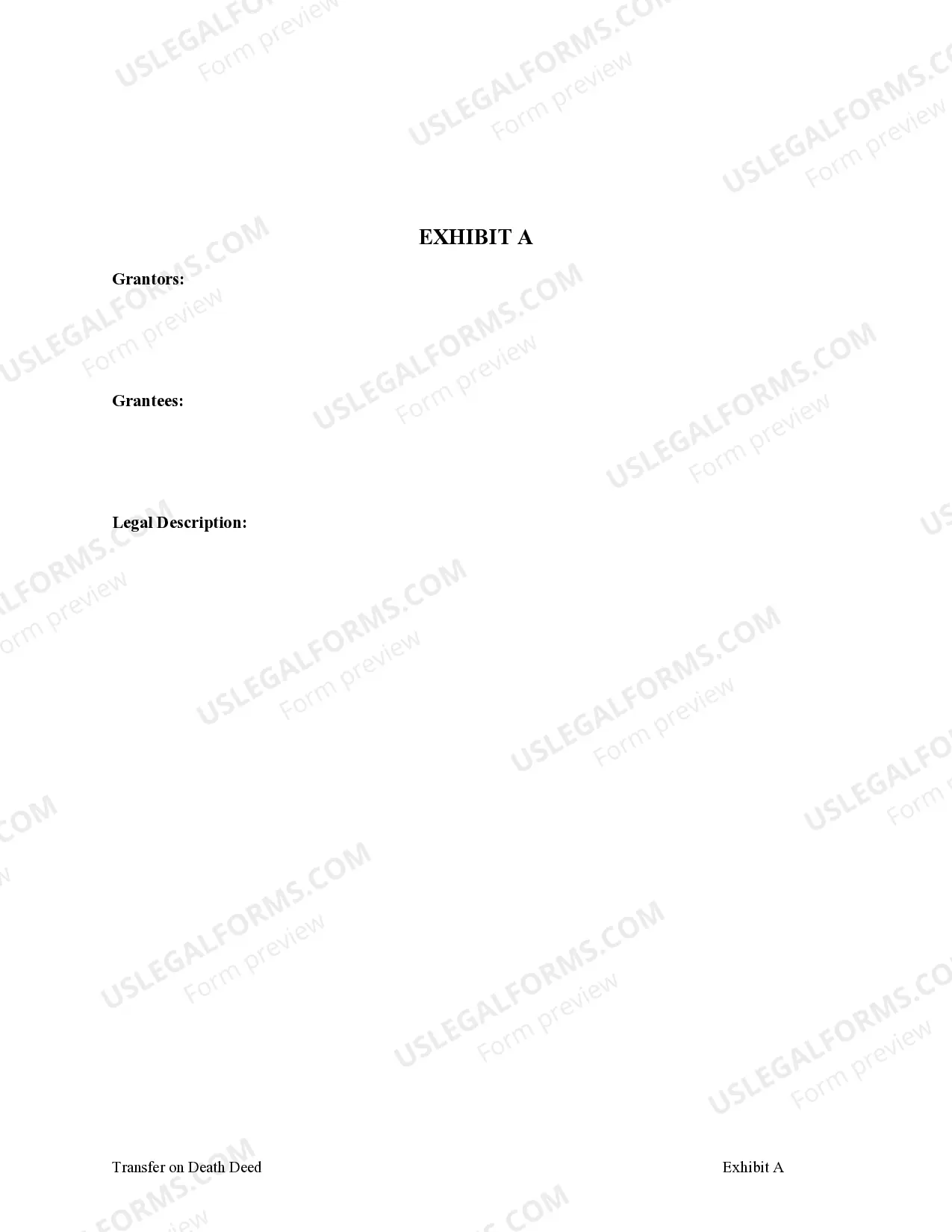 Preview Transfer on Death Deed - TOD from Two Individuals / Husband and Wife, to an Individual