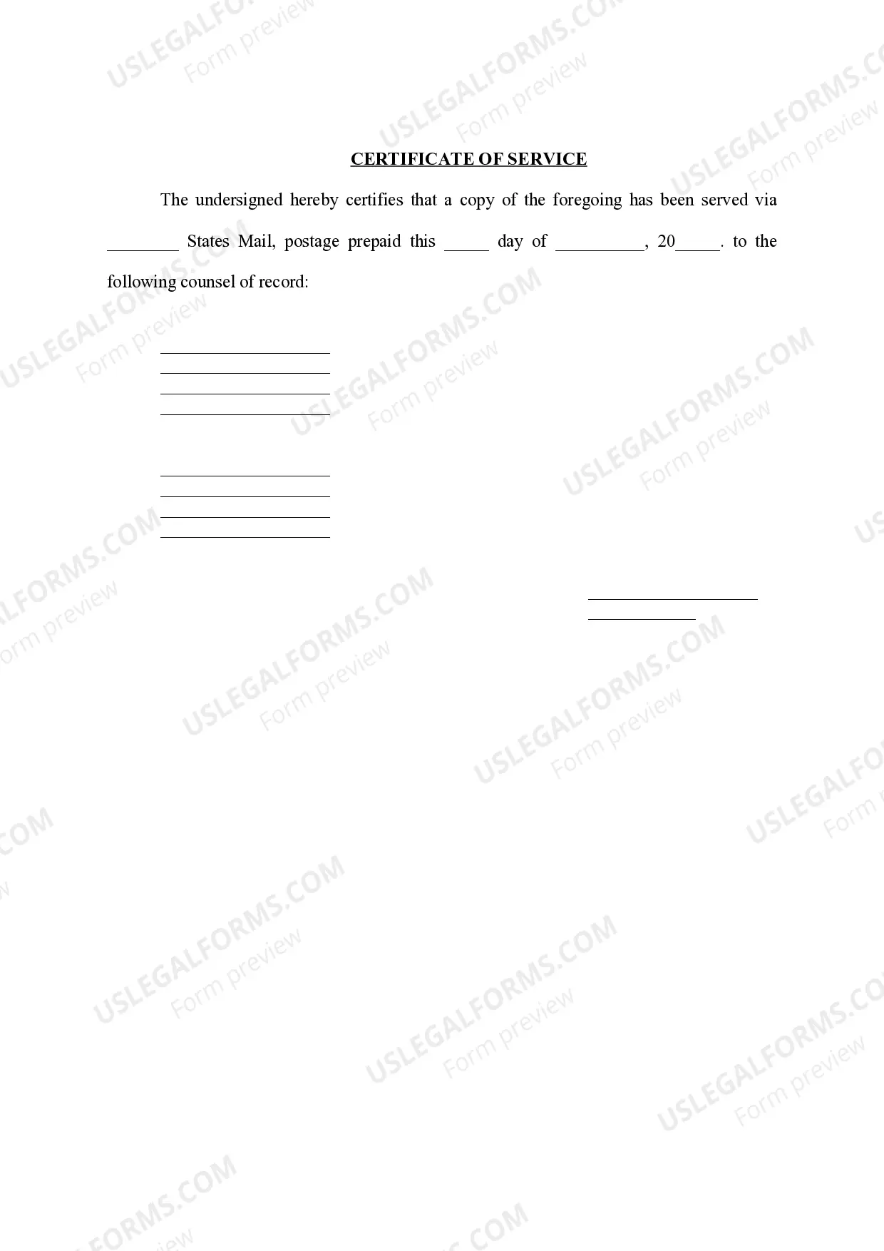 Preview Notice to the Clerk