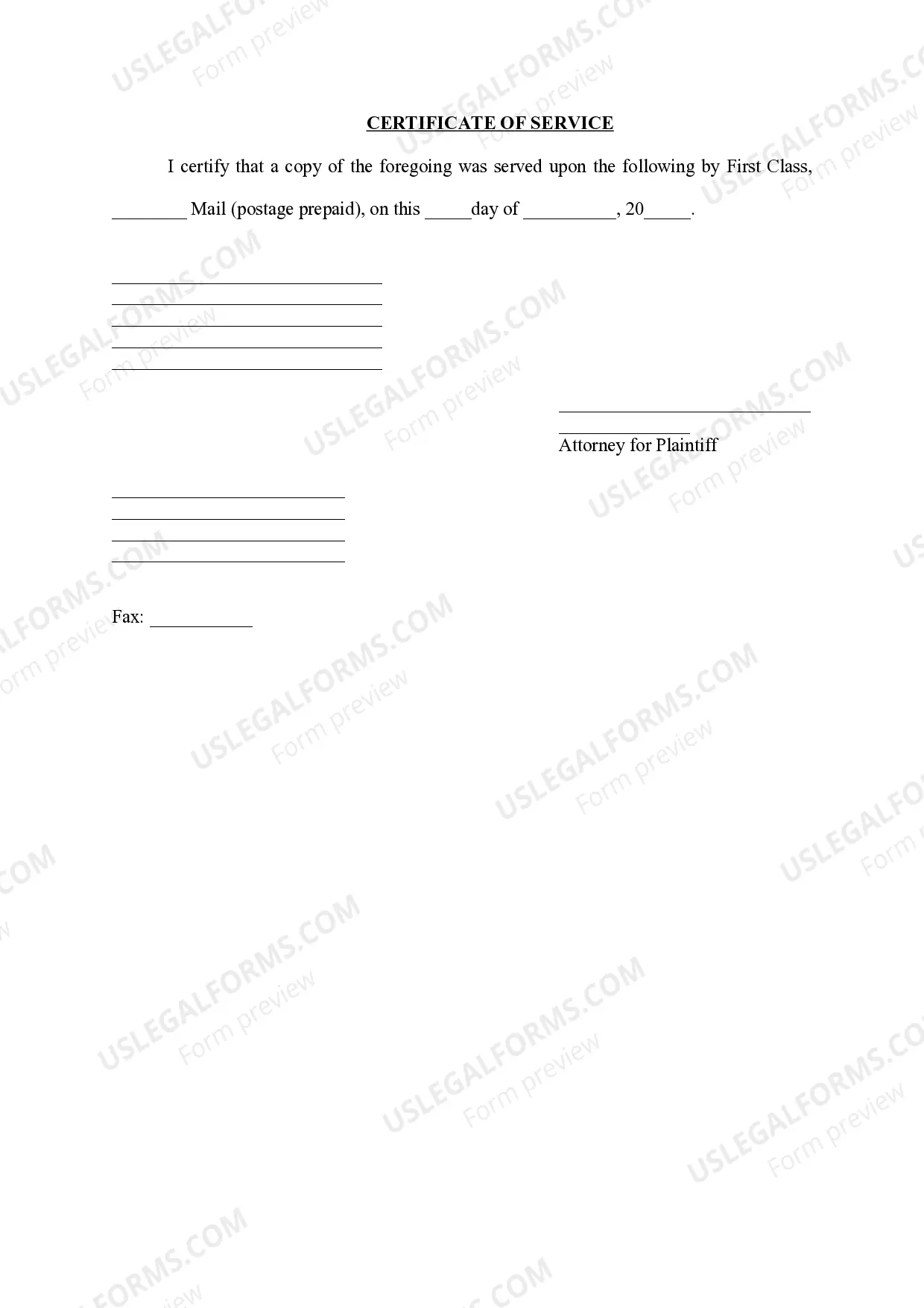 Preview Praecipe for Trial Date Setting