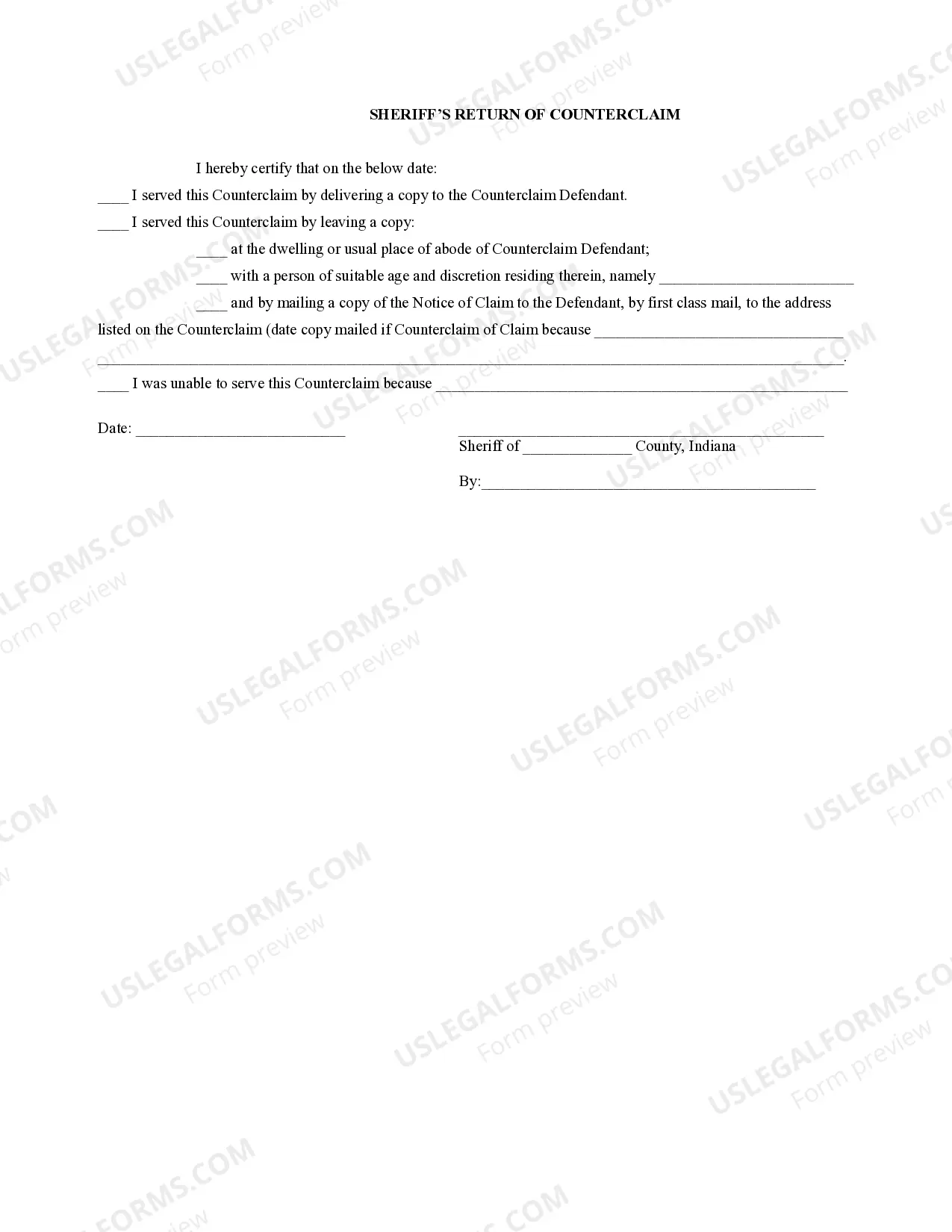 Preview Notice of Counterclaim