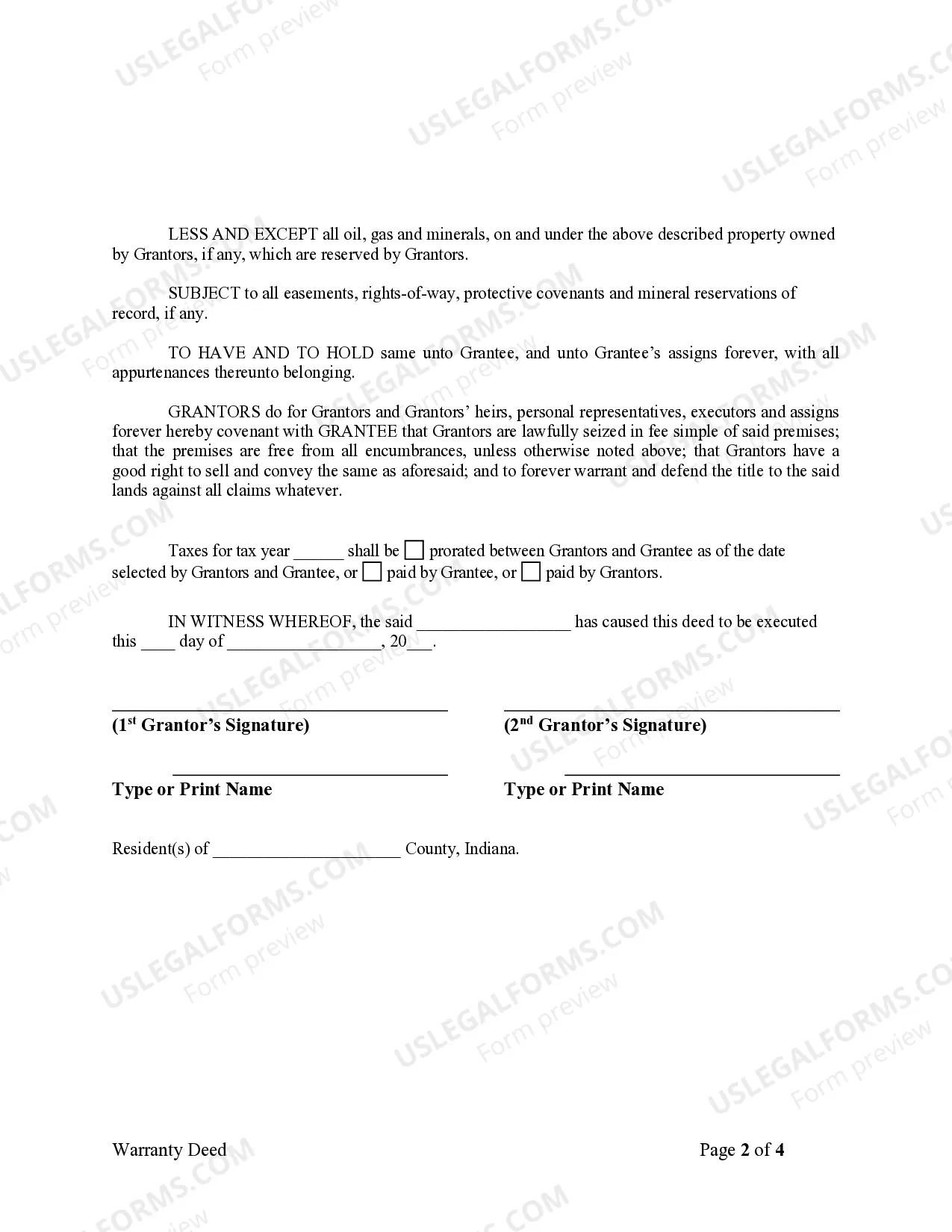 Preview Warranty Deed from two Individuals to LLC