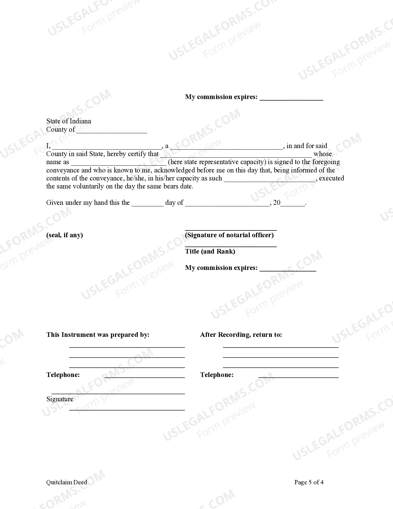 Preview Quitclaim Deed - Two Individuals or Husband and Wife, one acting through attorney in fact, to an Individual.