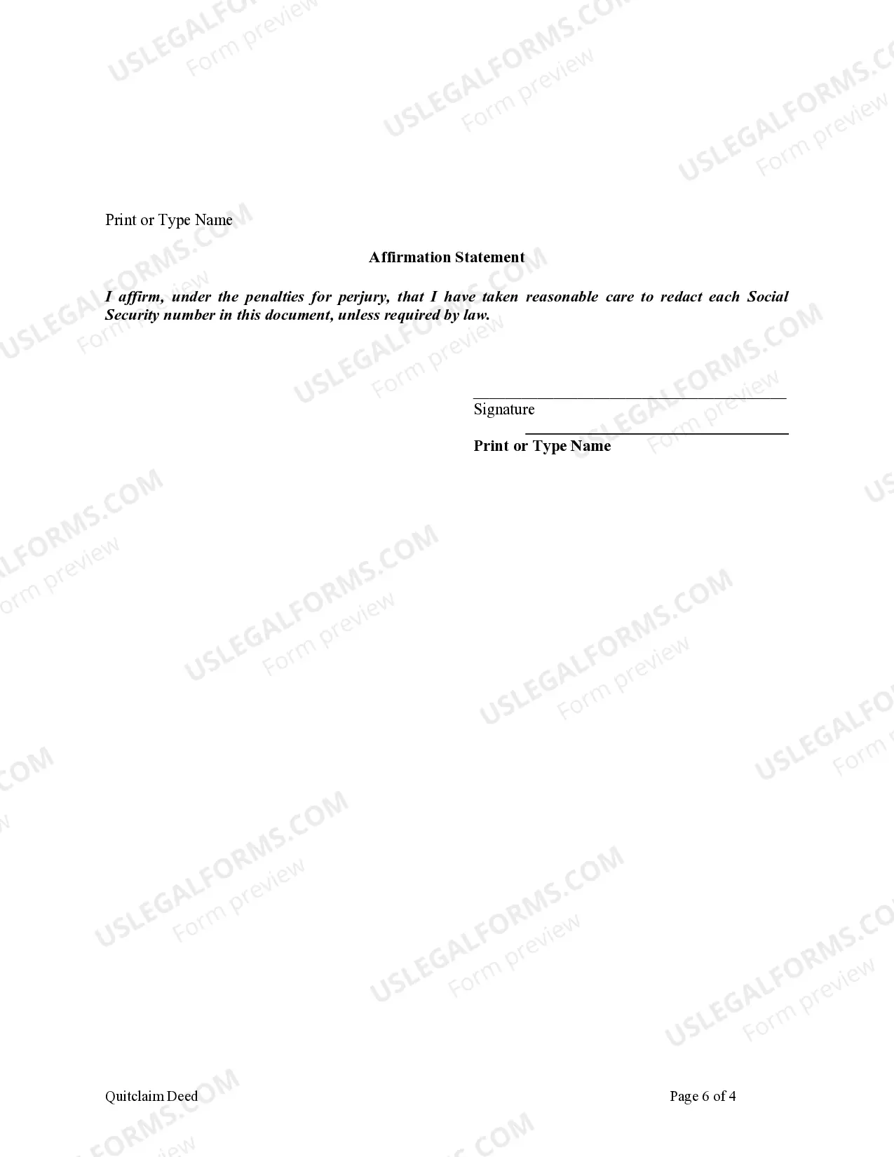 Preview Quitclaim Deed - Two Individuals or Husband and Wife, one acting through attorney in fact, to an Individual.