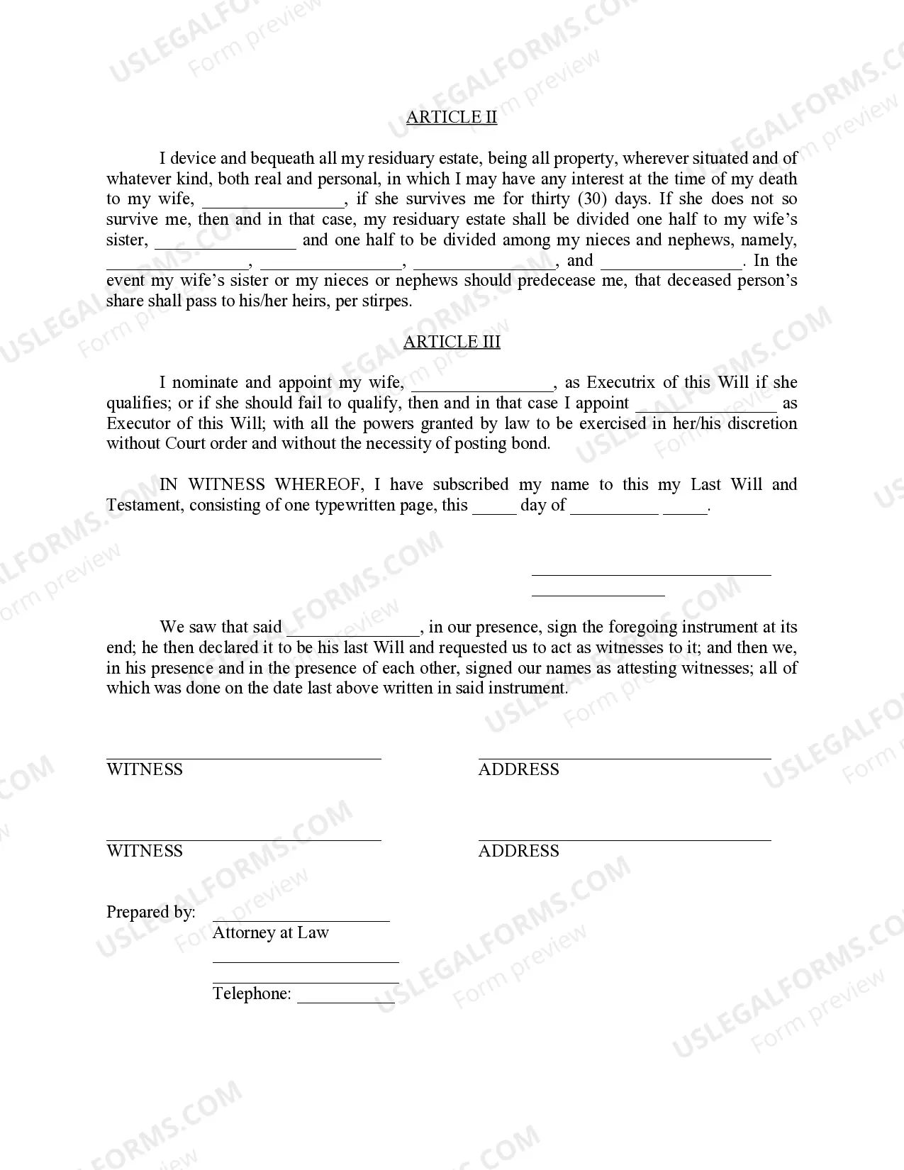 Preview Oath of Personal Representative