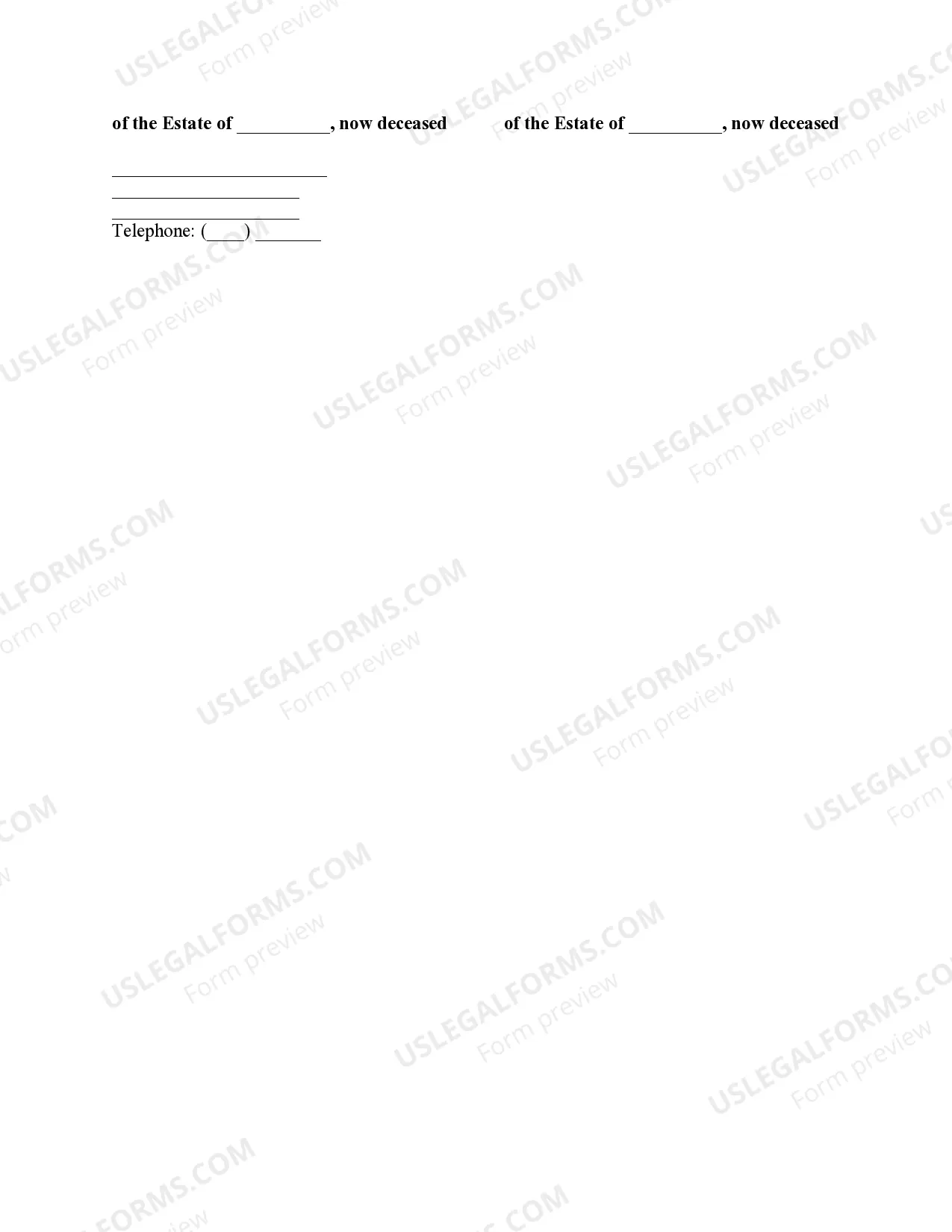 Preview Instruction to Co-Personal Representatives of Supervised Estate