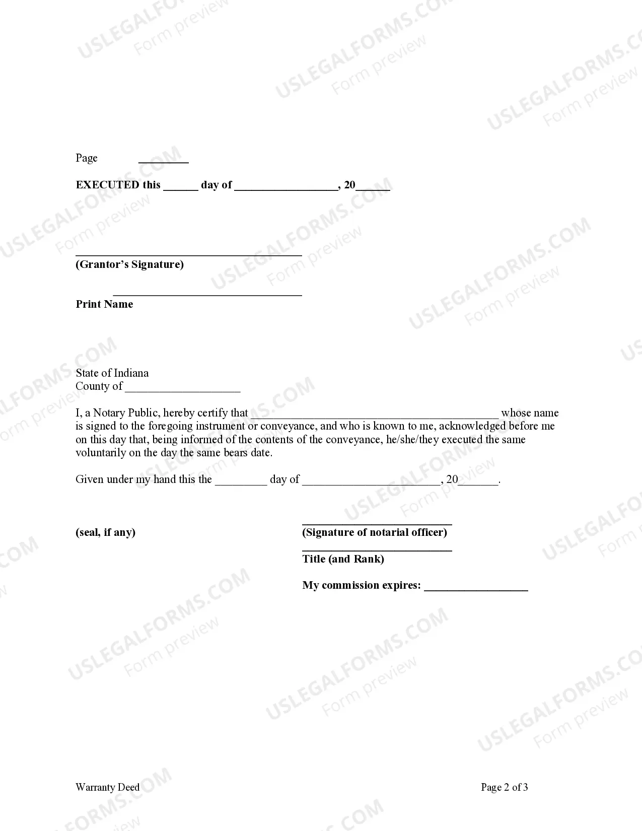 Preview Warranty Deed from Individual to Corporation