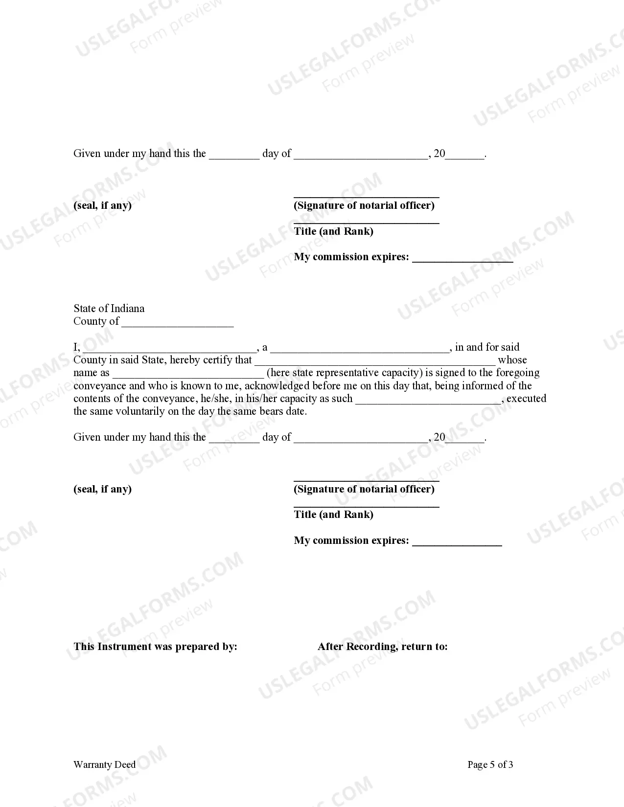 Preview Warranty Deed - Two Individuals, or Husband and Wife, as Grantors, One Grantor acting through an attorney in fact, to Two Individuals or Husband and Wife as Grantees.
