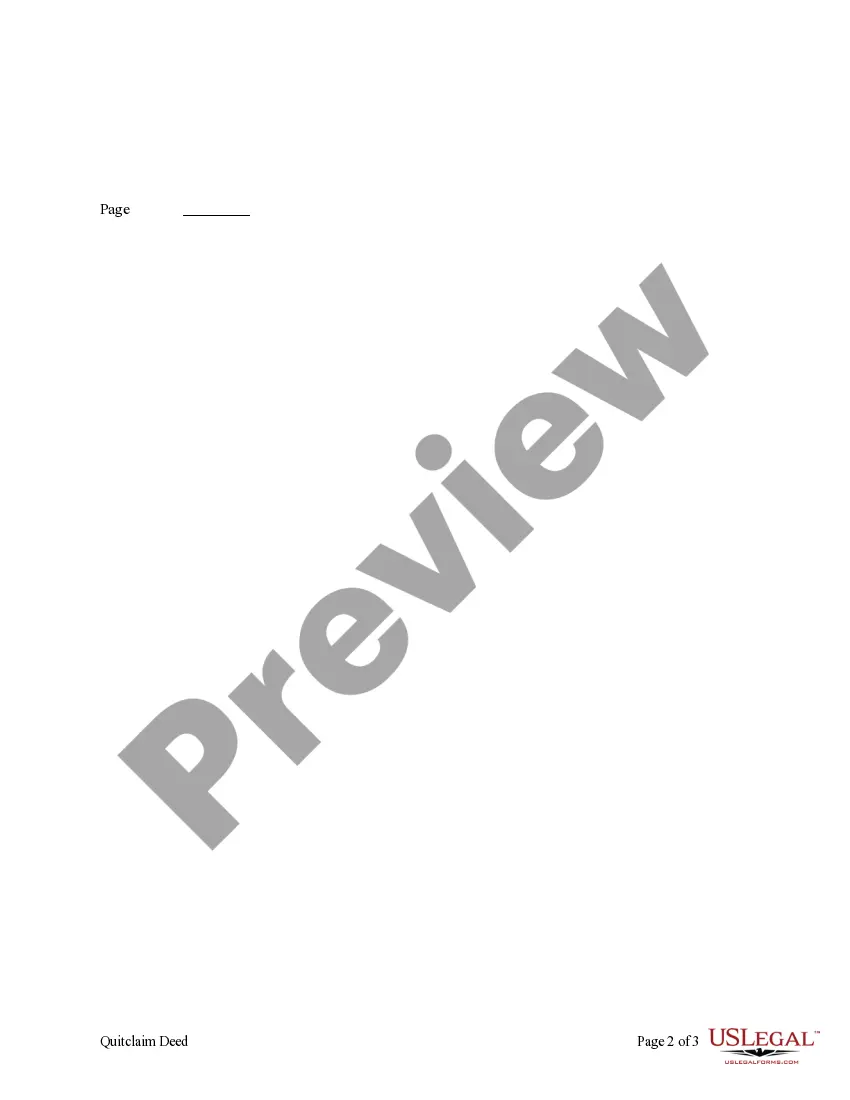 Preview Quitclaim Deed from Individual to LLC